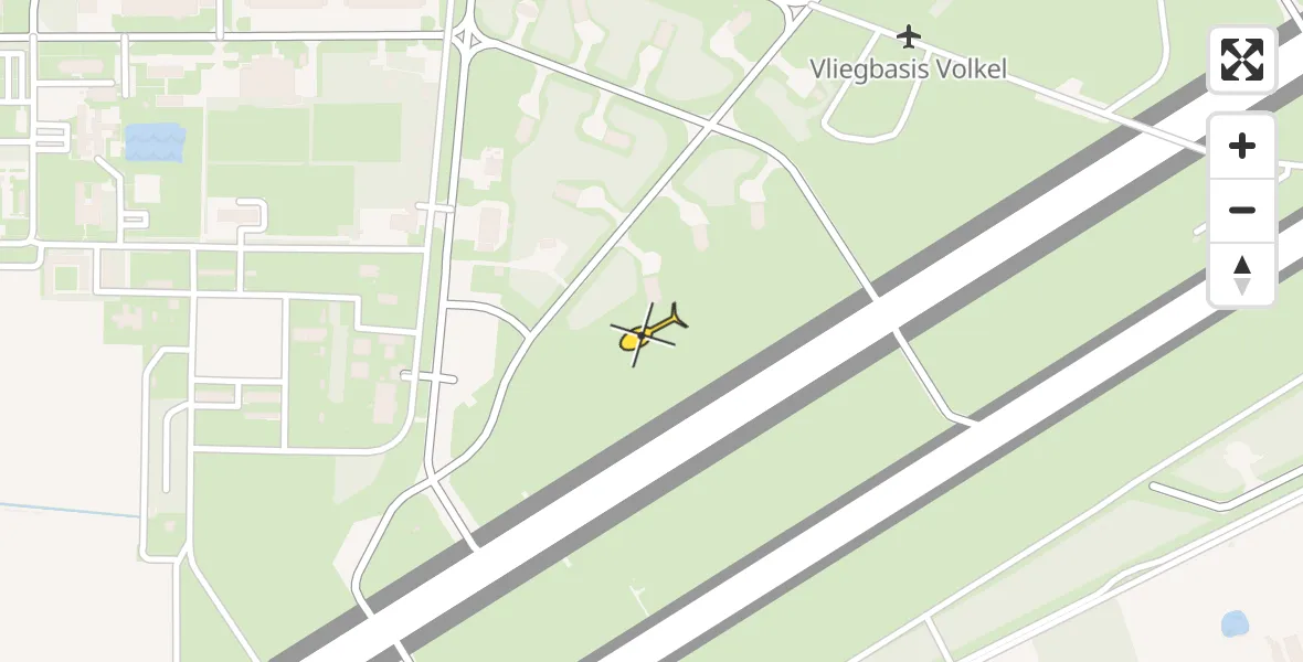 Routekaart van de vlucht: Lifeliner 3 naar Vliegbasis Volkel