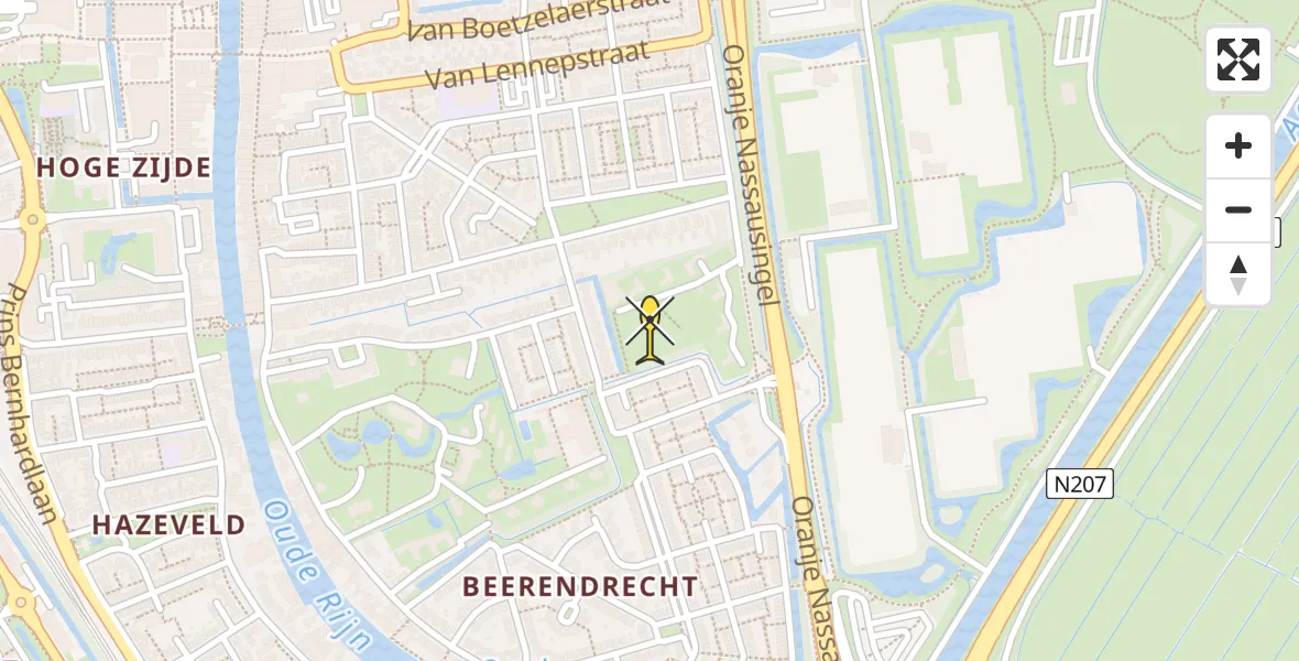 Routekaart van de vlucht: Lifeliner 2 naar Alphen aan den Rijn