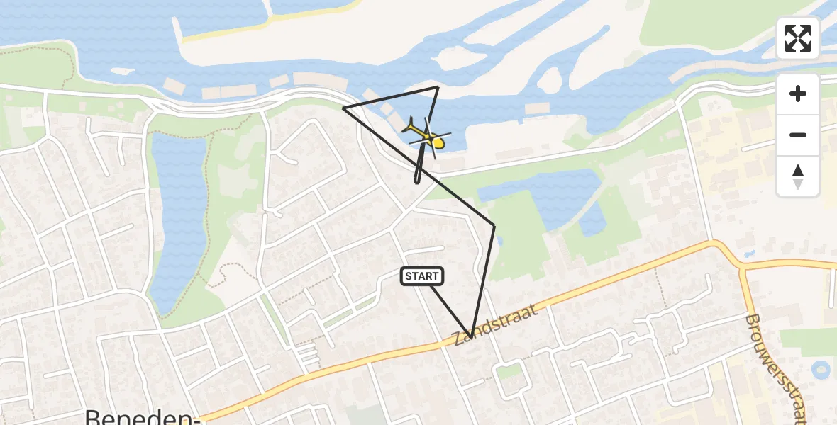 Routekaart van de vlucht: Lifeliner 3 naar Beneden-Leeuwen, Dijkstraat
