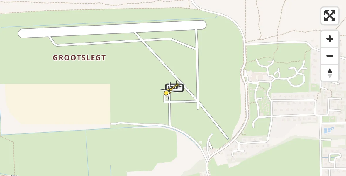 Routekaart van de vlucht: Ambulanceheli naar Ameland Airport Ballum, Strandweg