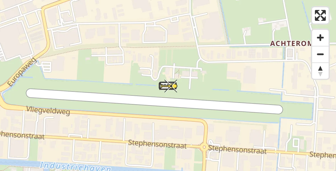 Routekaart van de vlucht: Lifeliner 4 naar Vliegveld Hoogeveen, Plesmanstraat