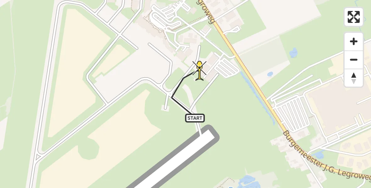 Routekaart van de vlucht: Lifeliner 4 naar Groningen Airport Eelde, Machlaan