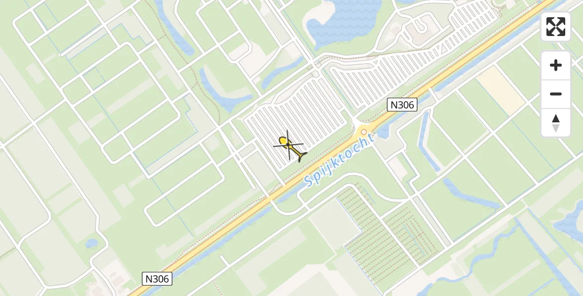 Routekaart van de vlucht: Lifeliner 1 naar Biddinghuizen