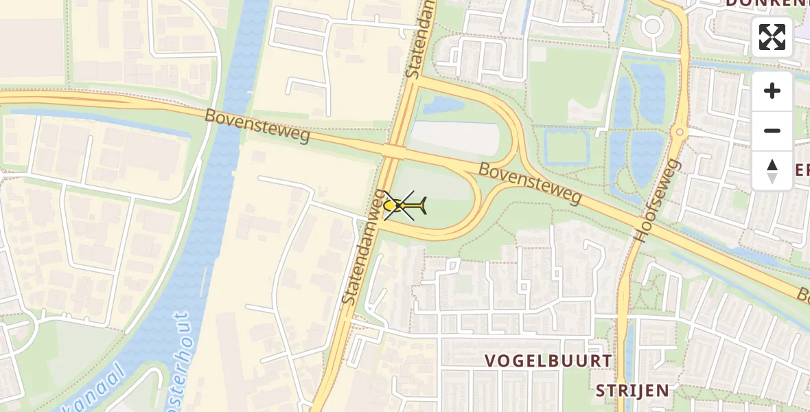 Routekaart van de vlucht: Lifeliner 2 naar Oosterhout