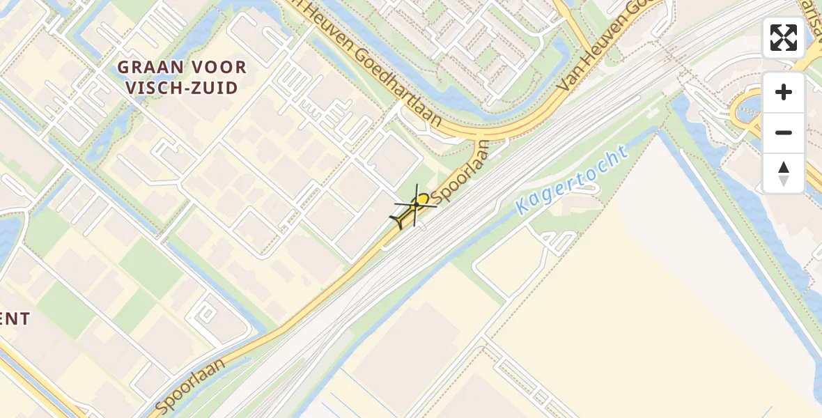 Routekaart van de vlucht: Lifeliner 1 naar Hoofddorp