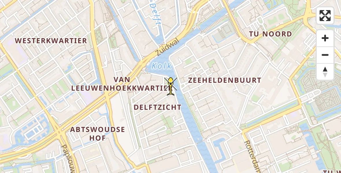 Routekaart van de vlucht: Lifeliner 2 naar Delft