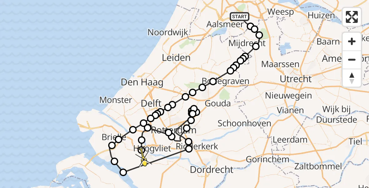 Routekaart van de vlucht: Politiehelikopter naar Spijkenisse, Bouwerij