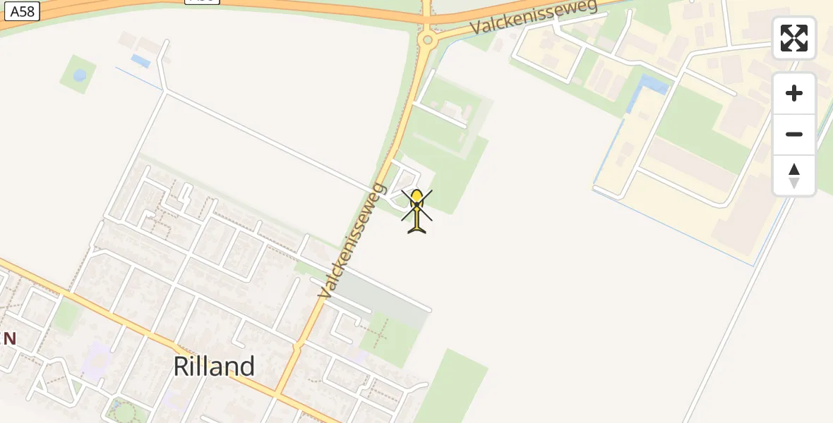 Routekaart van de vlucht: Lifeliner 1 naar Rilland