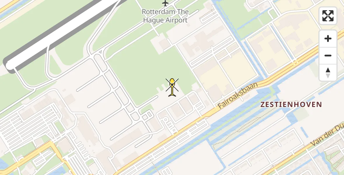 Routekaart van de vlucht: Lifeliner 1 naar Rotterdam The Hague Airport