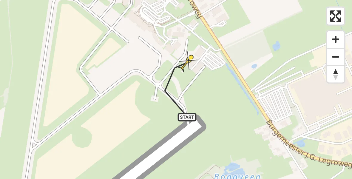 Routekaart van de vlucht: Lifeliner 4 naar Groningen Airport Eelde, Machlaan