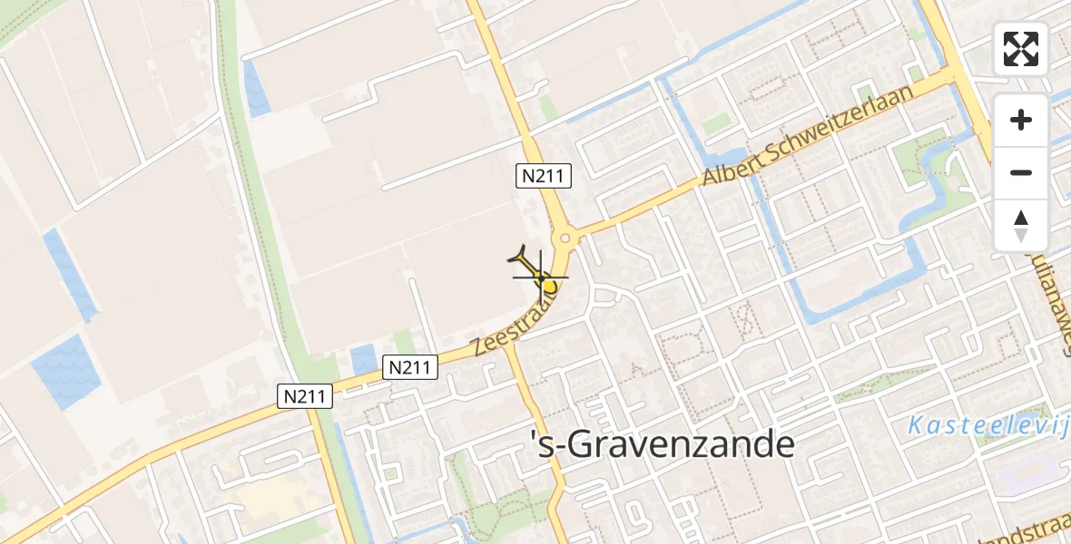 Routekaart van de vlucht: Lifeliner 1 naar 's-Gravenzande