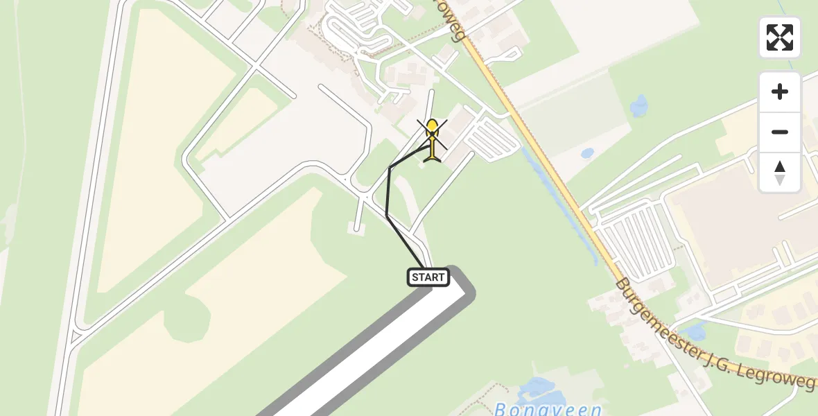 Routekaart van de vlucht: Lifeliner 4 naar Groningen Airport Eelde, Machlaan