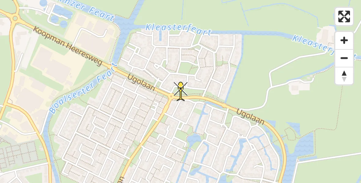 Routekaart van de vlucht: Lifeliner 4 naar Bolsward