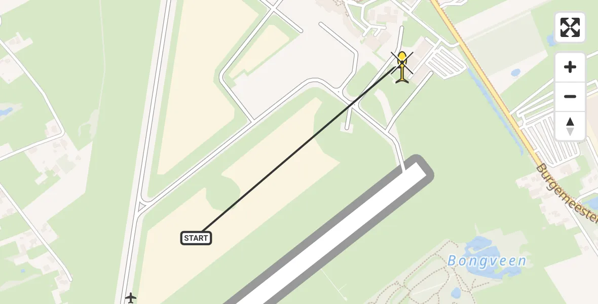 Routekaart van de vlucht: Lifeliner 4 naar Groningen Airport Eelde, Machlaan