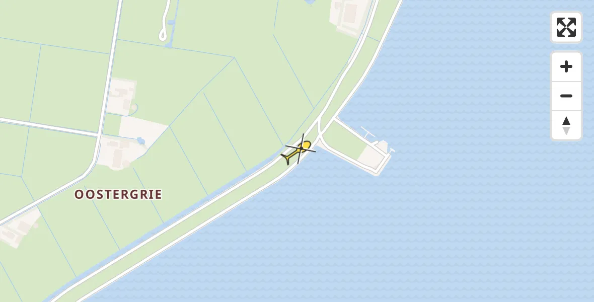 Routekaart van de vlucht: Ambulancehelikopter naar Ballum