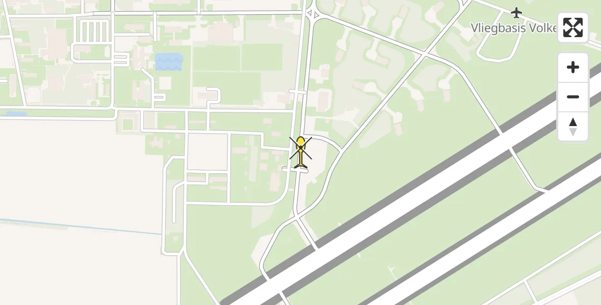 Routekaart van de vlucht: Lifeliner 3 naar Vliegbasis Volkel