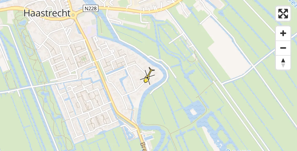 Routekaart van de vlucht: Lifeliner 2 naar Haastrecht