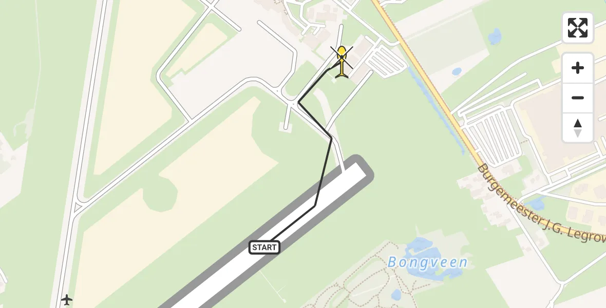 Routekaart van de vlucht: Lifeliner 4 naar Groningen Airport Eelde, Machlaan