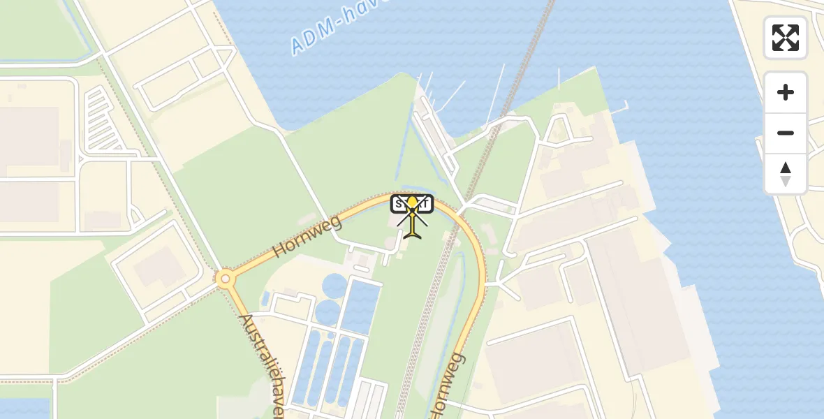 Routekaart van de vlucht: Lifeliner 1 naar Amsterdam Heliport, Hornweg