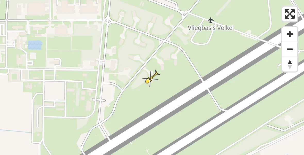 Routekaart van de vlucht: Lifeliner 3 naar Vliegbasis Volkel