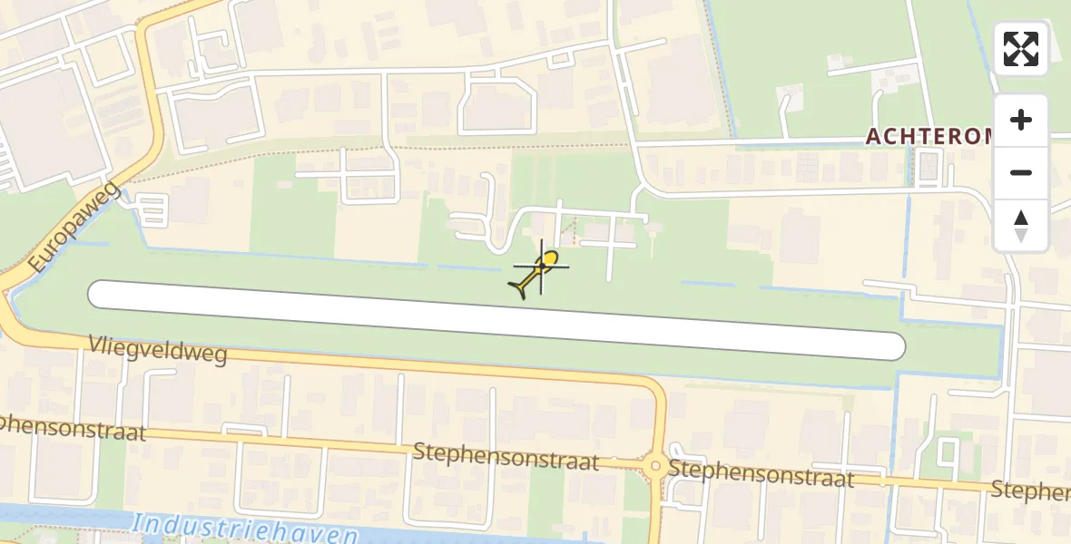 Routekaart van de vlucht: Lifeliner 4 naar Vliegveld Hoogeveen