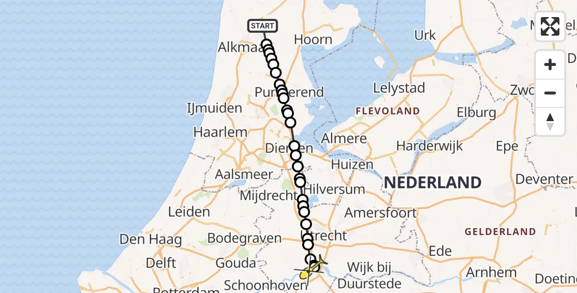 Routekaart van de vlucht: Lifeliner 1 naar Vianen, Het Schild