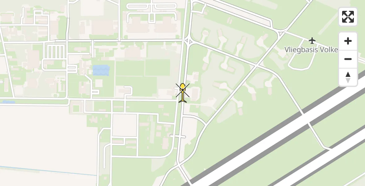 Routekaart van de vlucht: Lifeliner 3 naar Vliegbasis Volkel