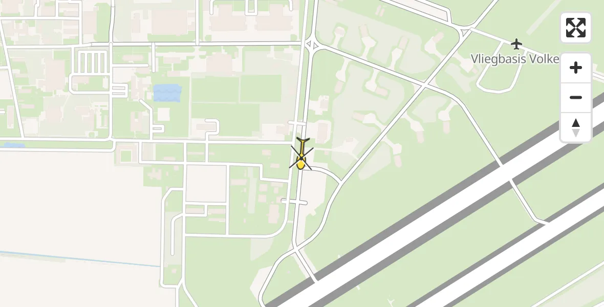 Routekaart van de vlucht: Lifeliner 3 naar Vliegbasis Volkel