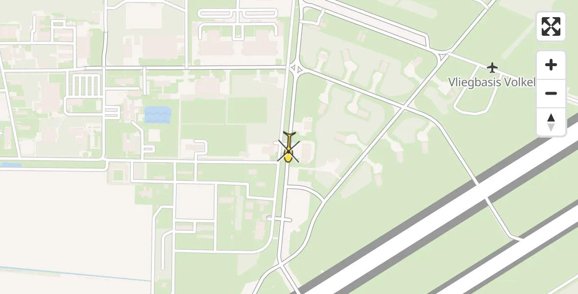 Routekaart van de vlucht: Lifeliner 3 naar Vliegbasis Volkel