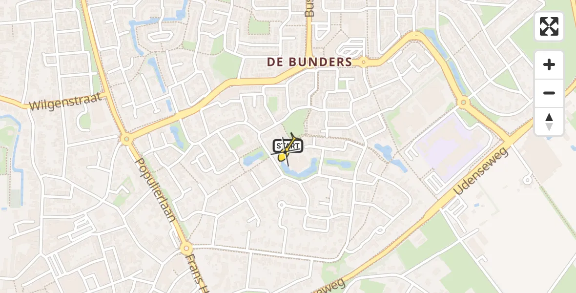 Routekaart van de vlucht: Lifeliner 3 naar Veghel, Distellaar