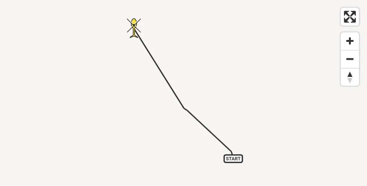 Routekaart van de vlucht: Kustwachthelikopter naar Koksijde