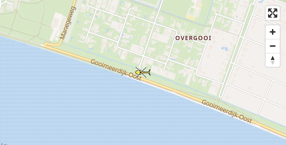 Routekaart van de vlucht: Lifeliner 1 naar Almere