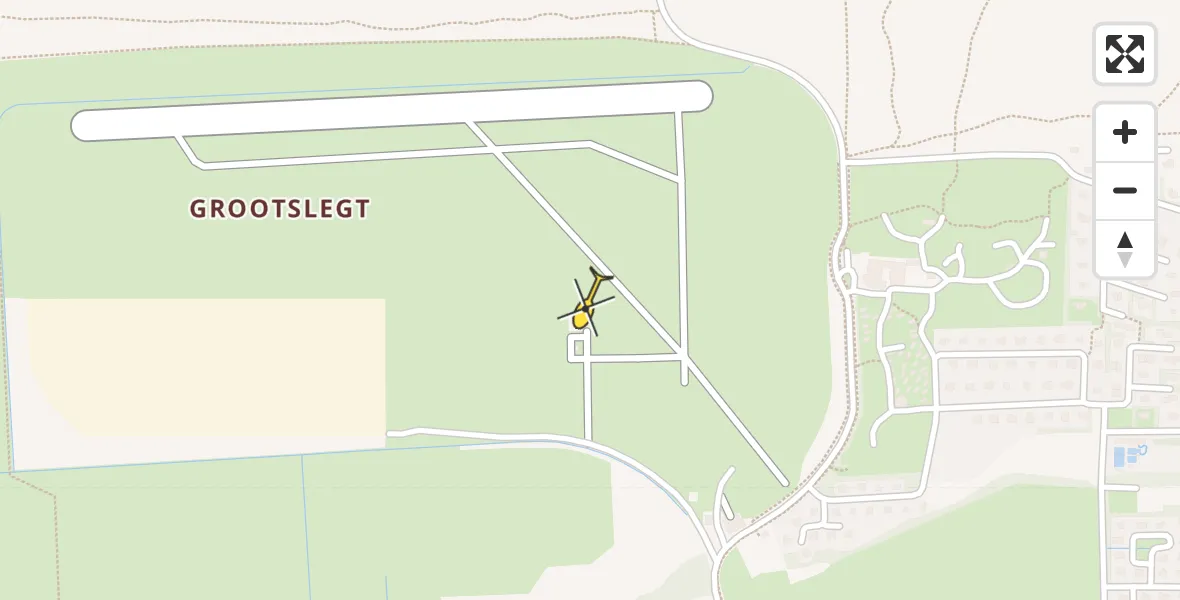 Routekaart van de vlucht: Ambulanceheli naar Ameland Airport Ballum