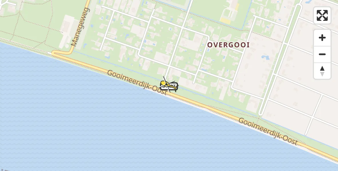 Routekaart van de vlucht: Lifeliner 1 naar Almere, Echobos