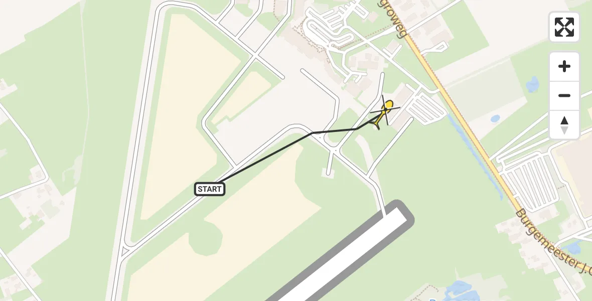 Routekaart van de vlucht: Lifeliner 4 naar Groningen Airport Eelde, Machlaan