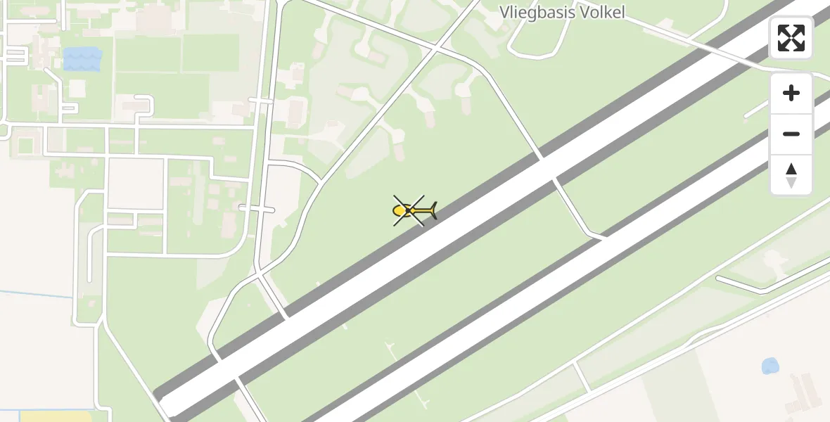 Routekaart van de vlucht: Lifeliner 3 naar Vliegbasis Volkel