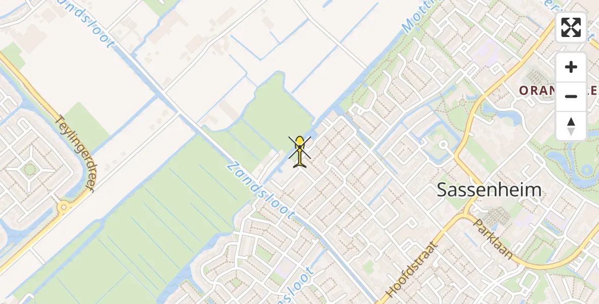 Routekaart van de vlucht: Lifeliner 1 naar Sassenheim