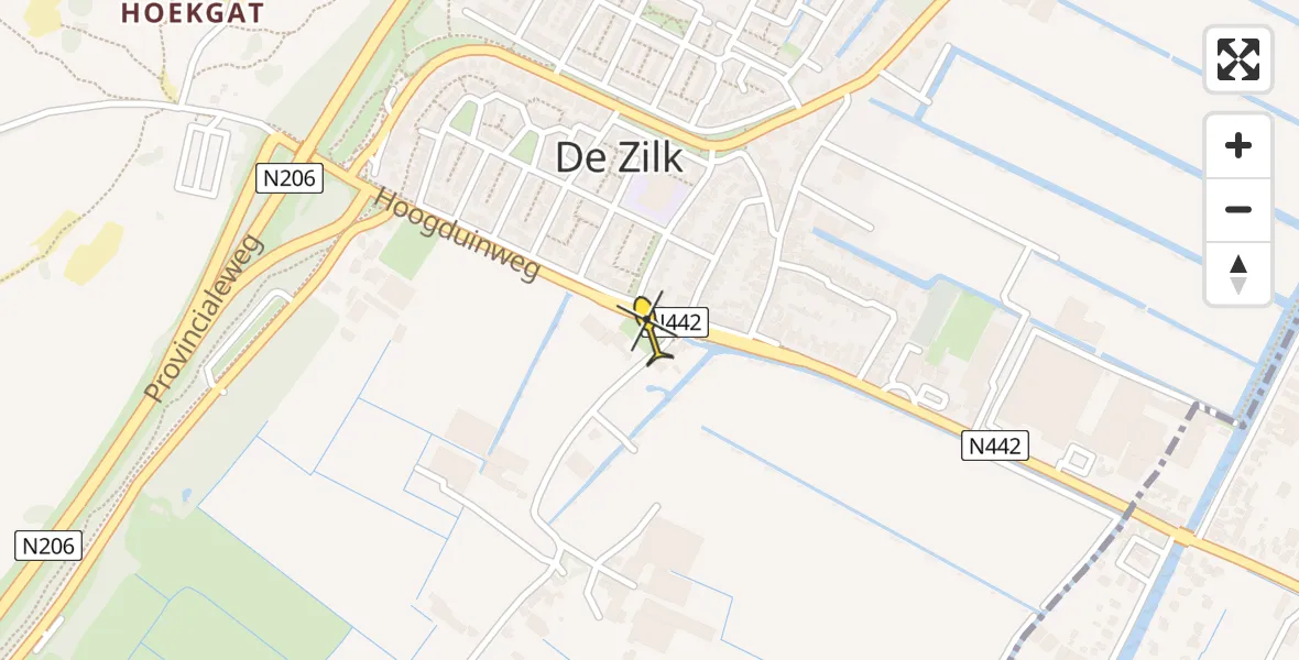 Routekaart van de vlucht: Lifeliner 1 naar De Zilk