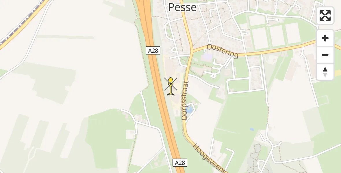 Routekaart van de vlucht: Lifeliner 4 naar Pesse