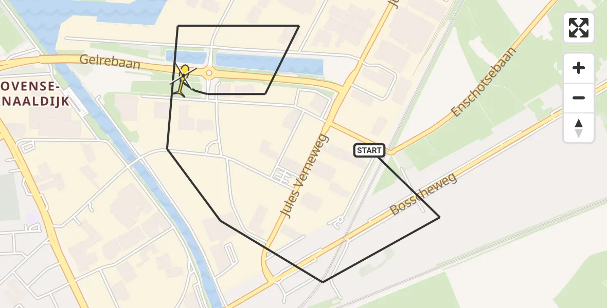 Routekaart van de vlucht: Lifeliner 3 naar Tilburg, Paganelstraat