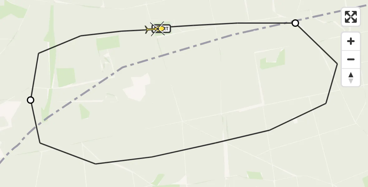 Routekaart van de vlucht: Politiehelikopter naar Vaassen, Bovenweg