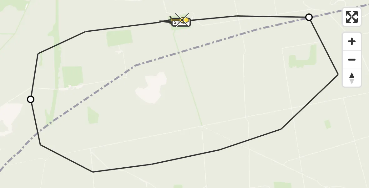 Routekaart van de vlucht: Politiehelikopter naar Vaassen, Bovenweg