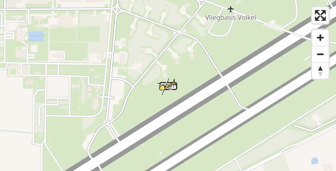Routekaart van de vlucht: Lifeliner 3 naar Vliegbasis Volkel, Zeelandsedijk
