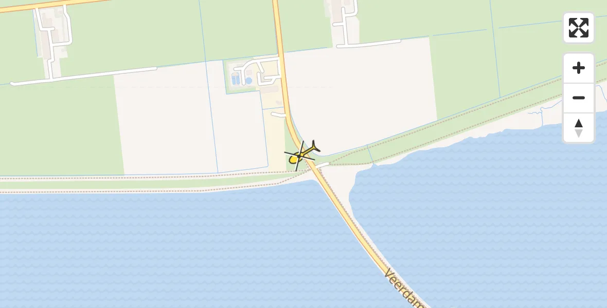 Routekaart van de vlucht: Ambulancehelikopter naar Schiermonnikoog