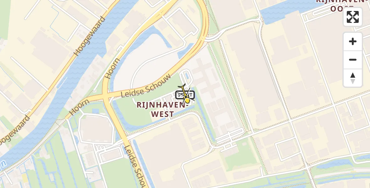 Routekaart van de vlucht: Lifeliner 2 naar Alphen aan den Rijn, Maatschapslaan