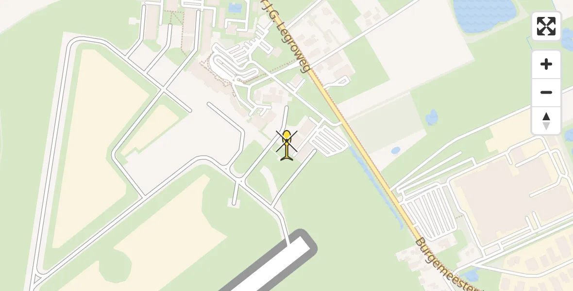 Routekaart van de vlucht: Traumaheli naar Groningen Airport Eelde