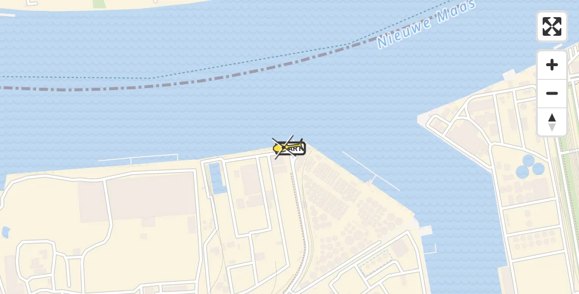 Routekaart van de vlucht: Lifeliner 2 naar Vondelingenplaat, Tankhoofd