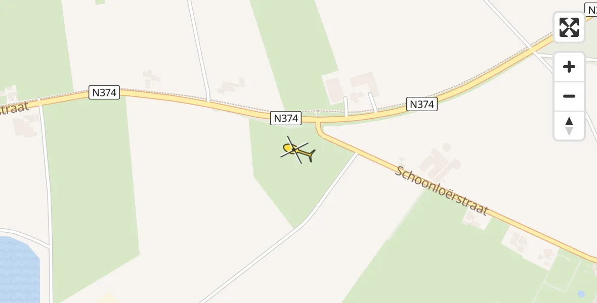 Routekaart van de vlucht: Lifeliner 4 naar Westdorp