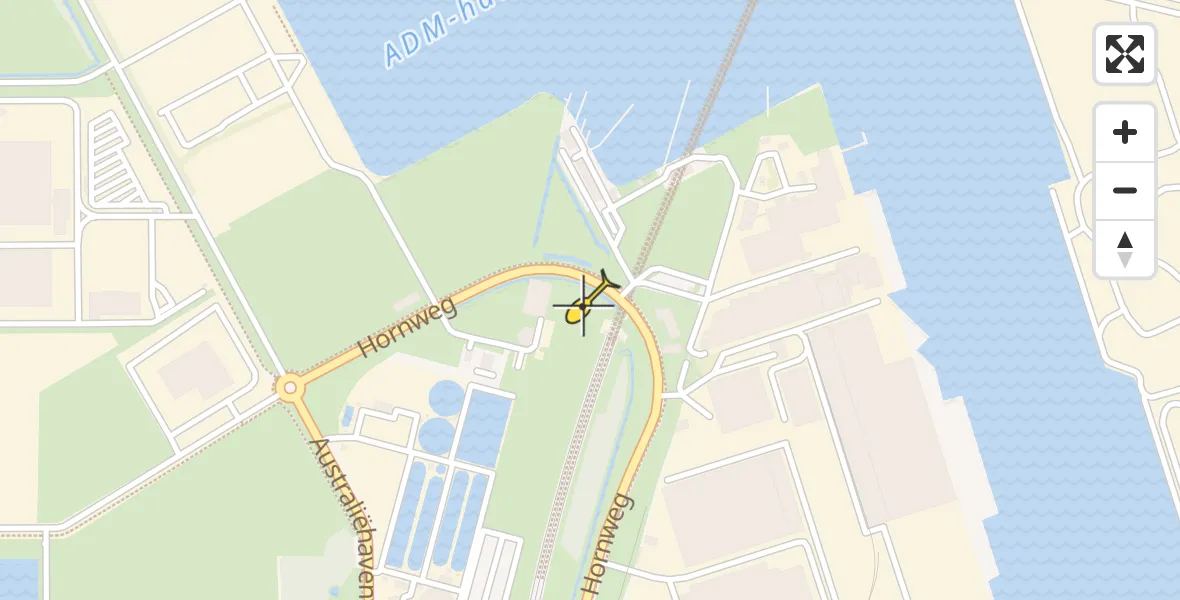 Routekaart van de vlucht: Lifeliner 1 naar Amsterdam Heliport