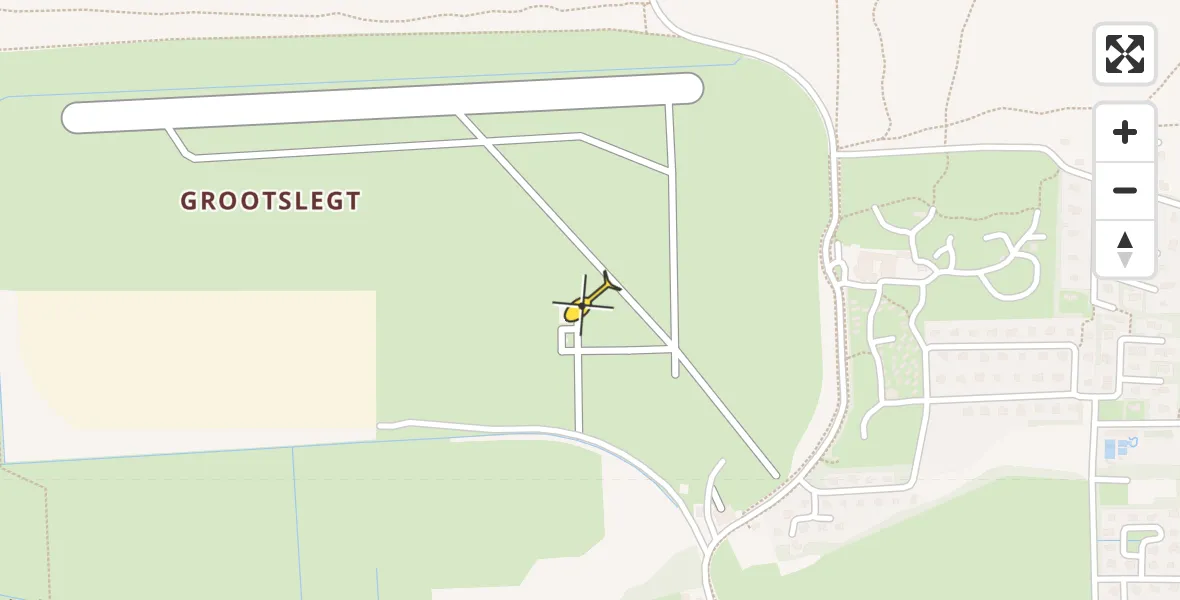 Routekaart van de vlucht: Ambulancehelikopter naar Ameland Airport Ballum